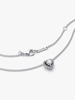 Pandora Silver Heart Pendant Necklace